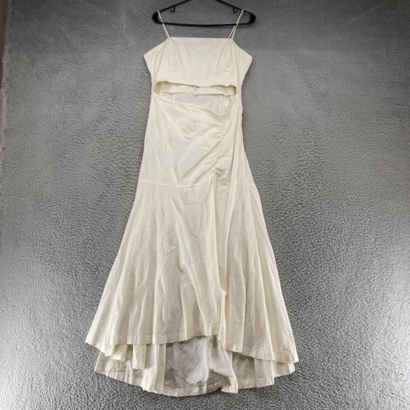 Free People Dresses & Skirts - Free People Summer Ready Dress Womens Large Ivory Cutout‎ Buttons Beachy Boho